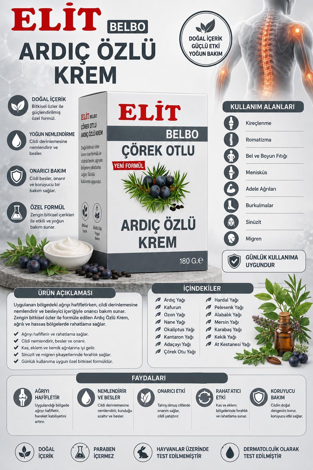 Elit Belbo Çörek Otlu Ardıç Özlü Krem tanıtım görseli